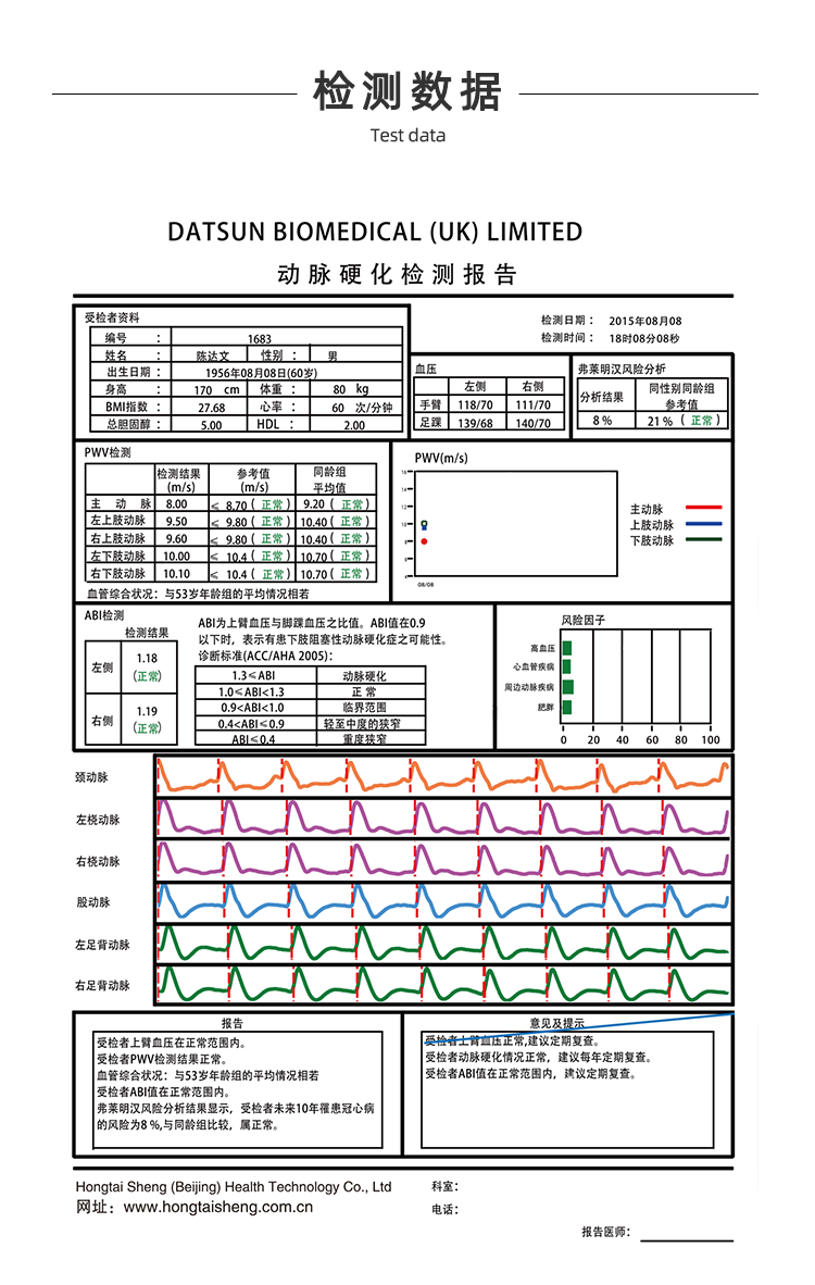 脉搏波速测定仪